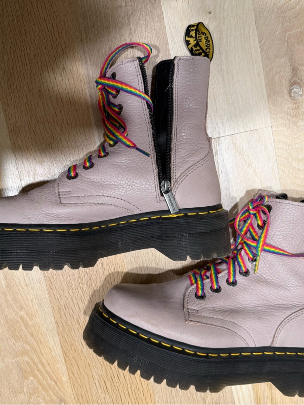 Dr. Martens Gray Platform Lace-Up Boot - Picture 5 of 9